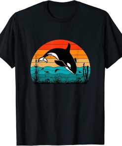 Retro Vintage Whale Orca Squad Orca Squad Whale Sea Animal T-Shirt