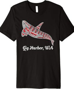 Native American Gig Harbor, WA Upward Orca Killer Whale Premium T-Shirt