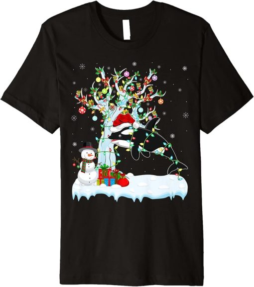 Orca Xmas Element Tree Lighting Orca Christmas Premium T-Shirt