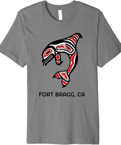 Fort Bragg, CA Native American Orca Killer Whale Premium T-Shirt