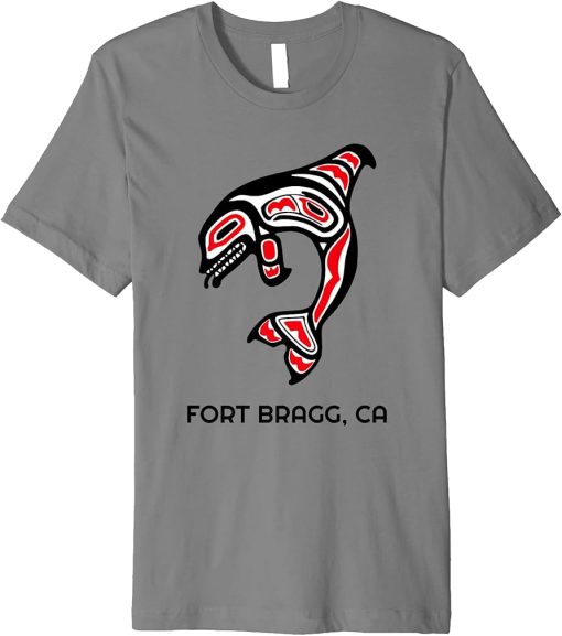 Fort Bragg, CA Native American Orca Killer Whale Premium T-Shirt